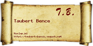 Taubert Bence névjegykártya
